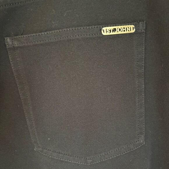 St. John Women’s black wide leg stretch jeans size 16 - EUC! - Picture 10 of 11